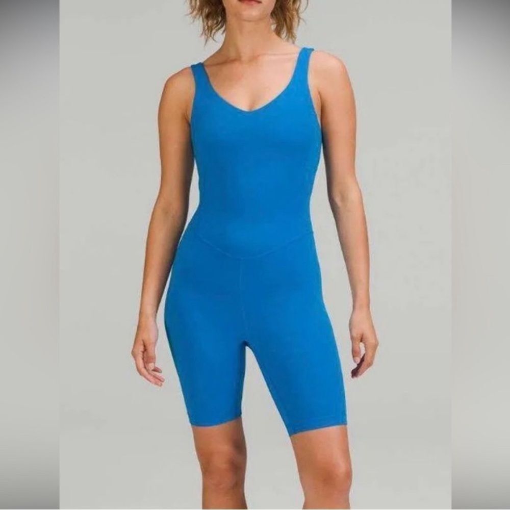Lululemon align bodysuit 8” romper poolside size 10